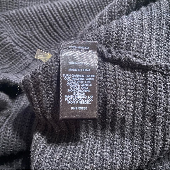 Express Black Knit Cotton Scoop Neck 3/4 Dolman Sleeve Sweater - Picture 6 of 6